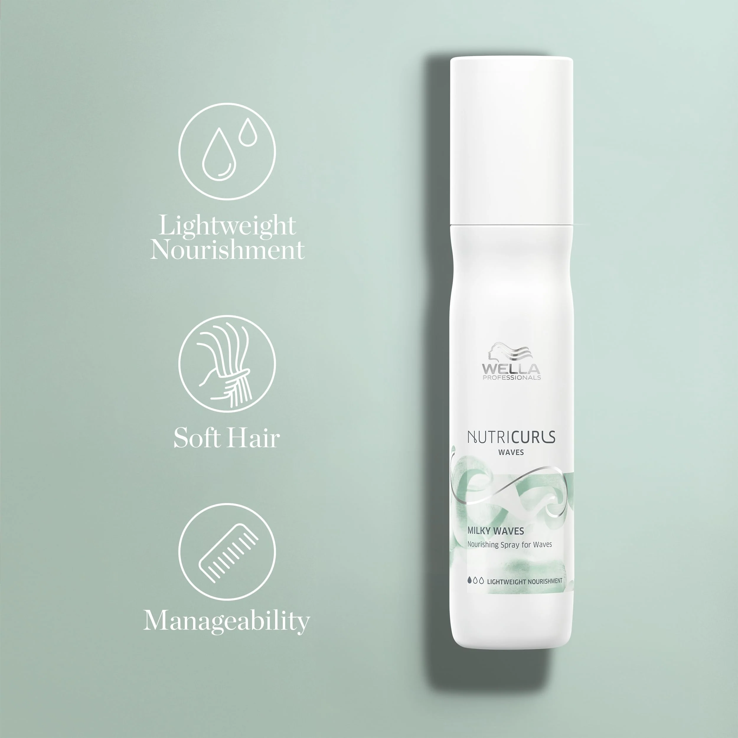 Wella Professionals Nutricurls Milky Waves Nourishing Leave-In Spray for Wavy Hair | Manageability for Soft Alluring Waves | 24H Anti-Frizz Control | 5.07 Fl Oz - Image 6