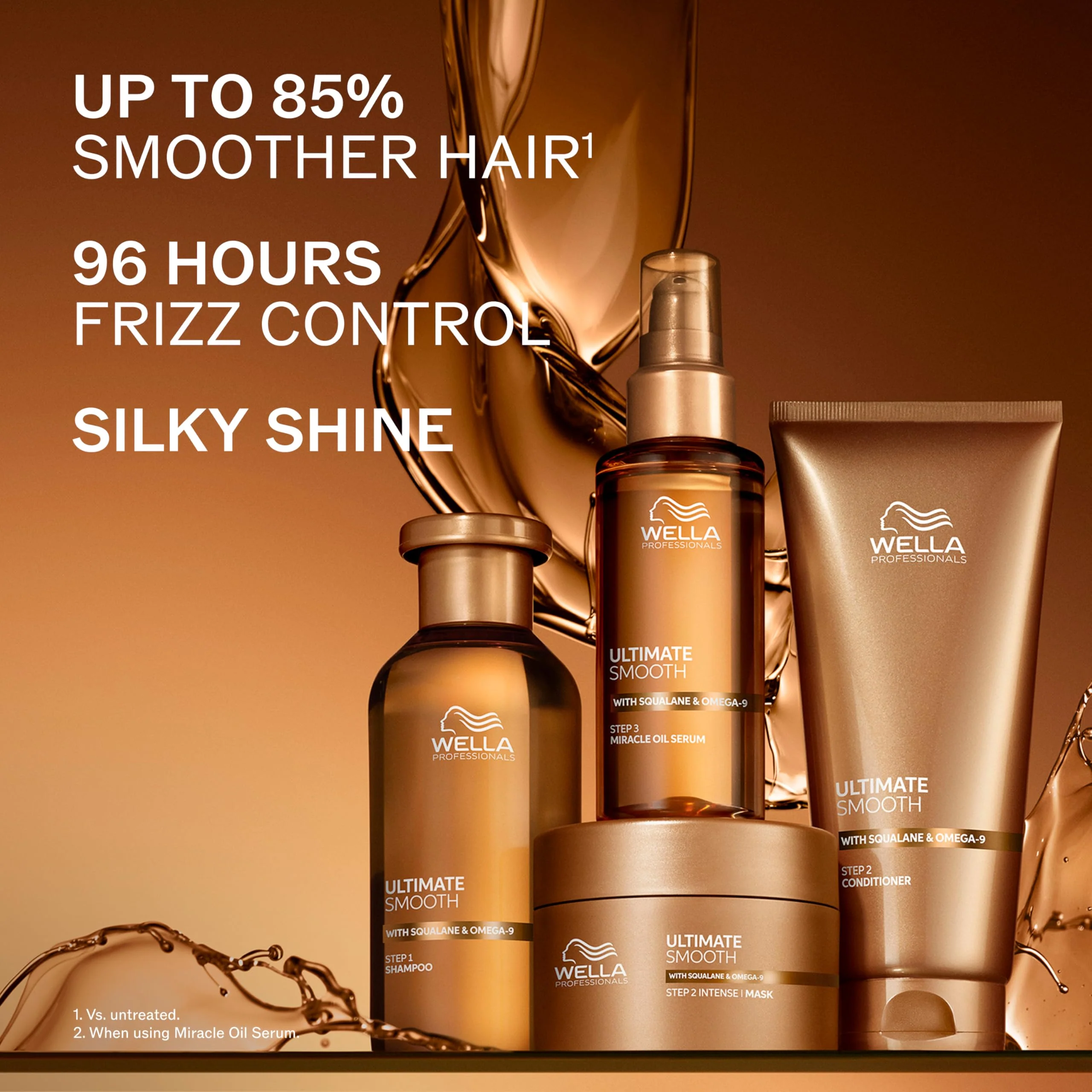 Wella Professionals ULTIMATE SMOOTH Miracle Oil Serum for Dry, Dull & Frizzy Hair | With Squalane & Omega 9 | 1 Fl Oz - Image 9