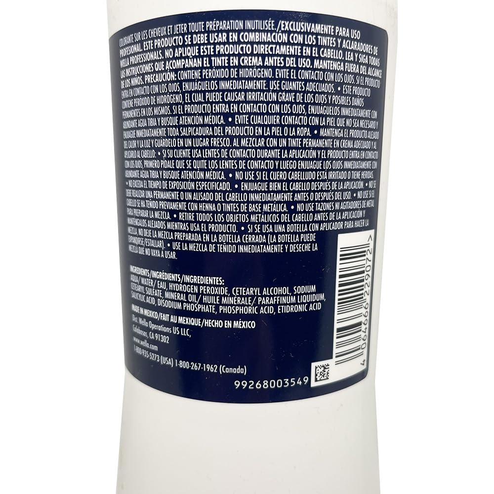 Welloxon Perfect Developer 6% / 20 Vol 33.8 Fl Oz | For Koleston Perfect Hair Color and M Hair Designs Piranha Hair Clips (Bundle)