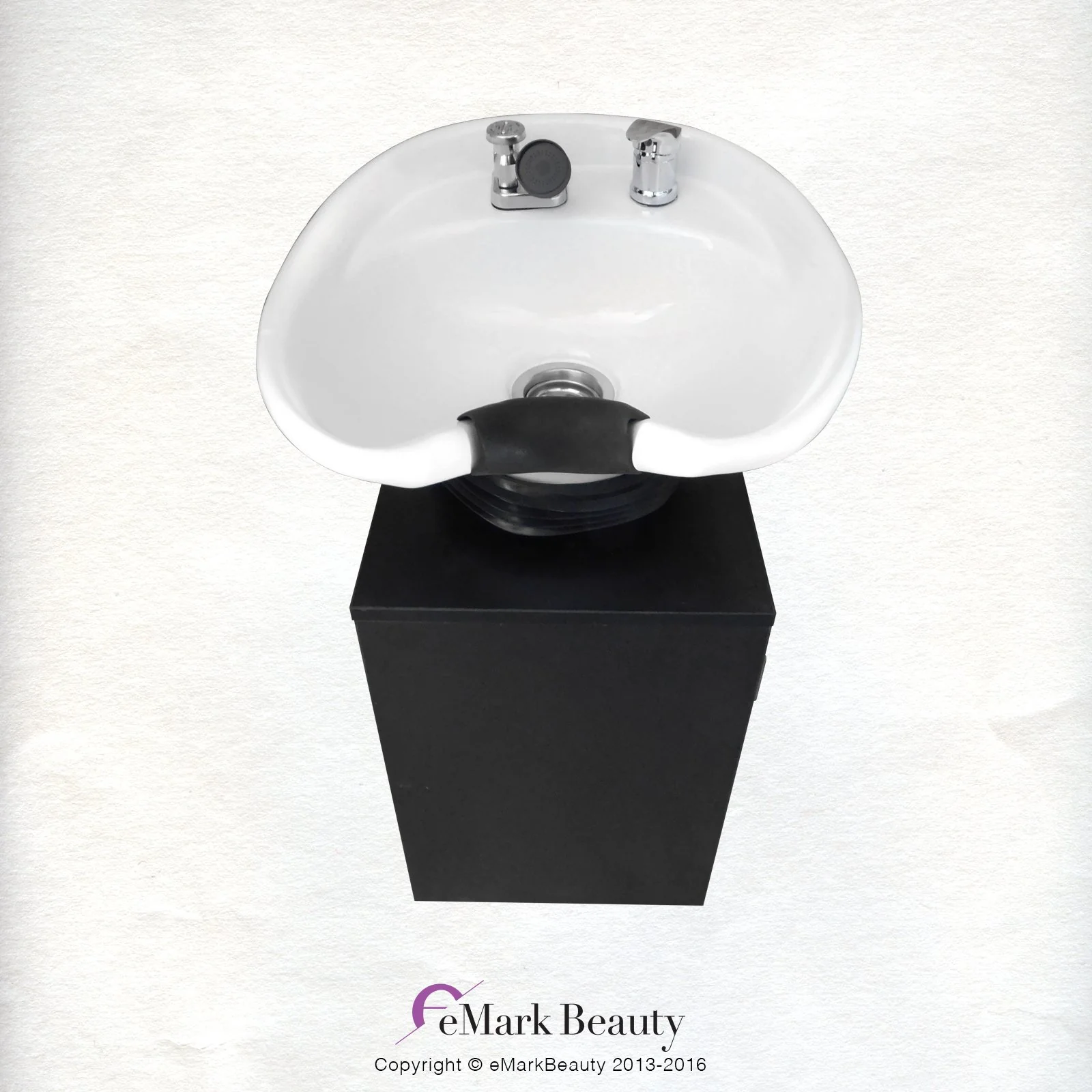 White Ceramic Beauty Salon Backwash Shampoo Bowl Salon Sink with Shampoo Cabinet TLC-W07TC - Image 5