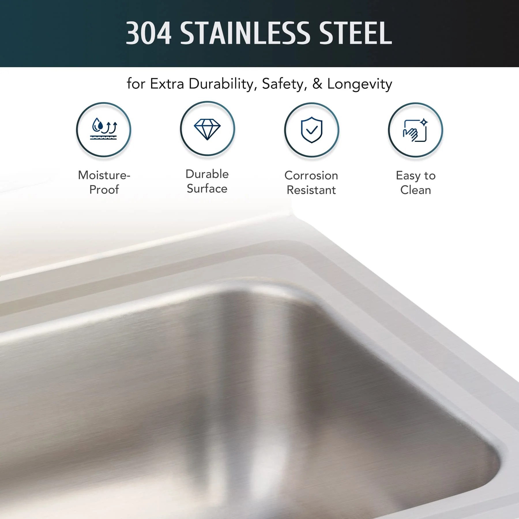 WILPREP Hand Sink Commercial Stainless Steel Sink for Washing, NSF Utility Sink with Gooseneck Faucet, Wall Mount Kitchen Sink for Restaurant Bar RV Bathroom Laundry Room (17 x 15 Inches) - Image 4
