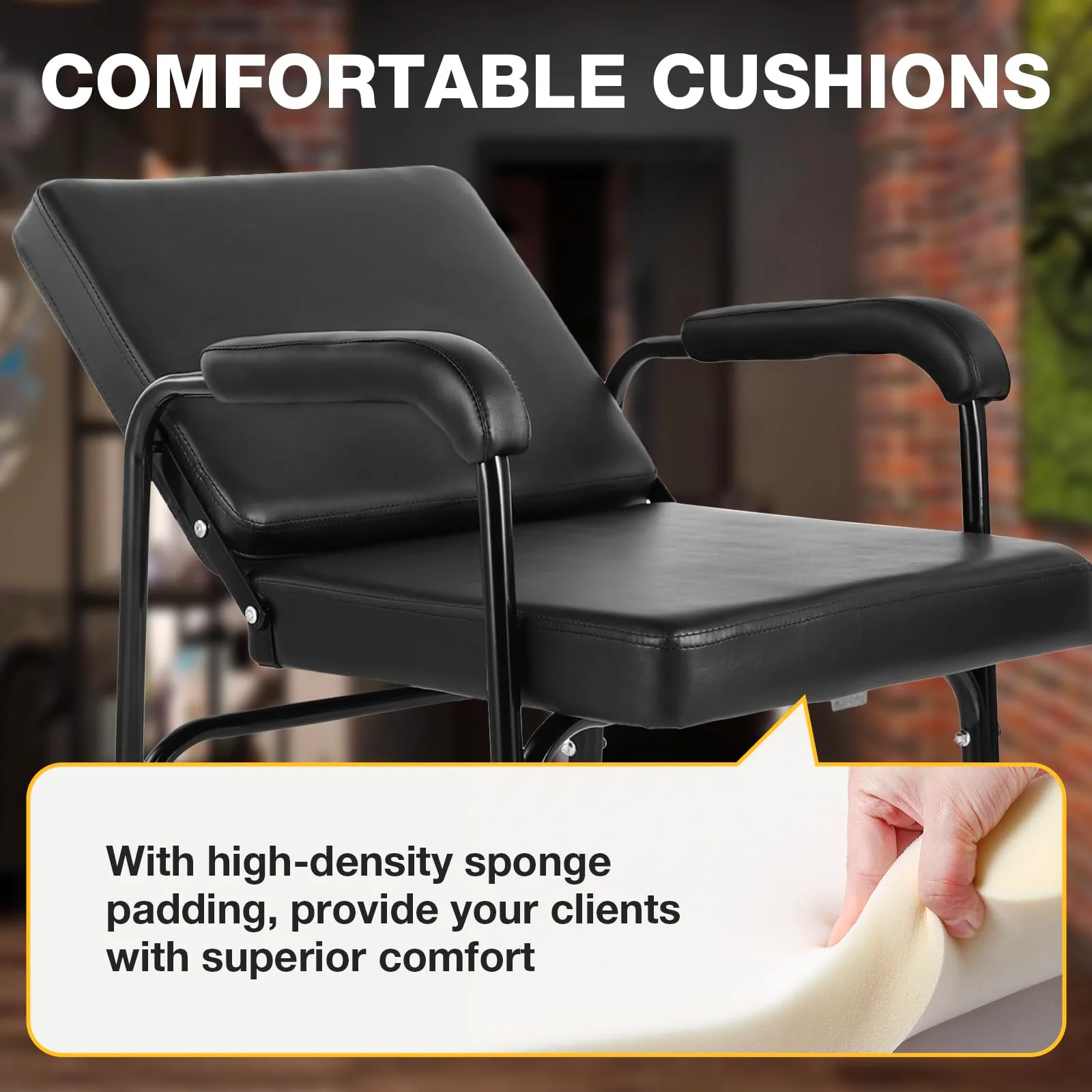 WINEDYOUNG Shampoo Chairs Reclining Shampoo Chairs for Salon Barber Chair Hair Stylist Chair Auto Recline Salon Chair Spa Beauty Equipment for Hair Stylists, Tattoo Artists, Cosmetologists - Image 5
