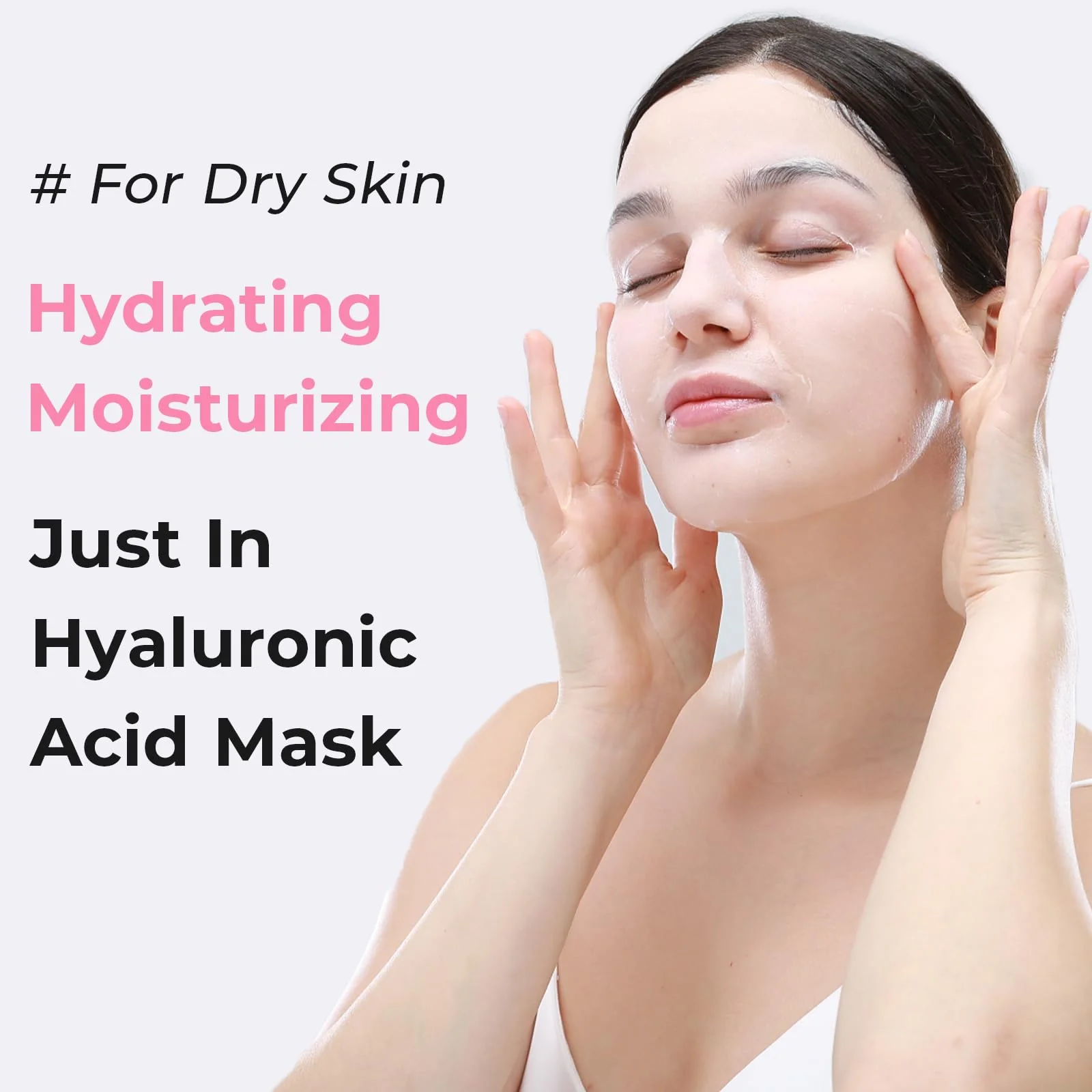 +WIS+ Hyaluronic Acid Face Mask 24 EA with Hyaluronic Acid Serum and Vitamin B5, Facial Mask for Dry Skin, Anti-Aging Mask to Plump and Repair Dehydrated Skin, Safe on Sensitive Skin,gifts for women - Image 3