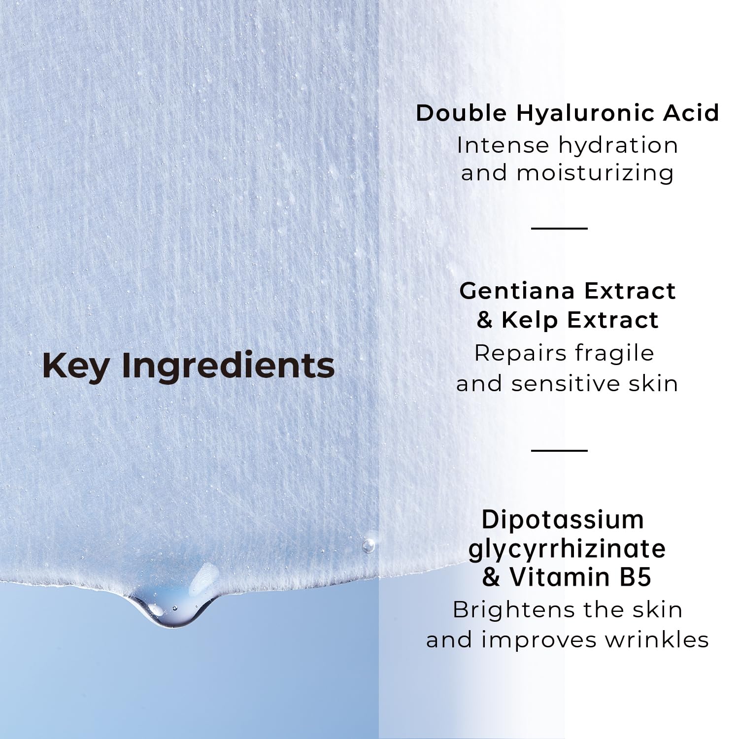 +WIS+ Hyaluronic Acid Face Mask 24 EA with Hyaluronic Acid Serum and Vitamin B5, Facial Mask for Dry Skin, Anti-Aging Mask to Plump and Repair Dehydrated Skin, Safe on Sensitive Skin,gifts for women - Image 6