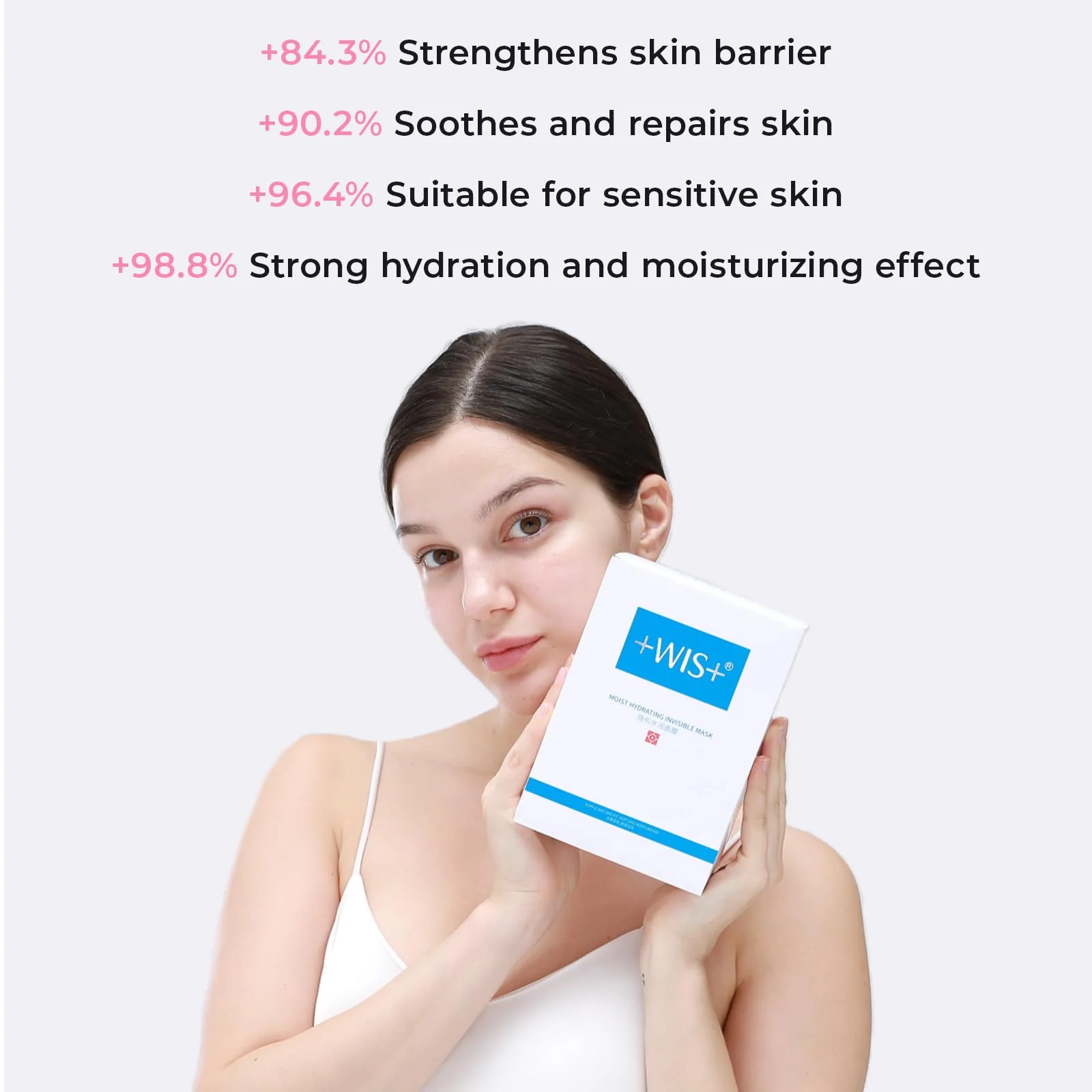 +WIS+ Intensive Hydrating Natural Face Masks 24 EA | Hyaluronic Acid & Collagen | Tend Skin, Sensitive Skin Safe | Pore Minimizing, Elasticity Boost | Dehydrated Skin Repair | Galentines Gifts Bulk - Image 7