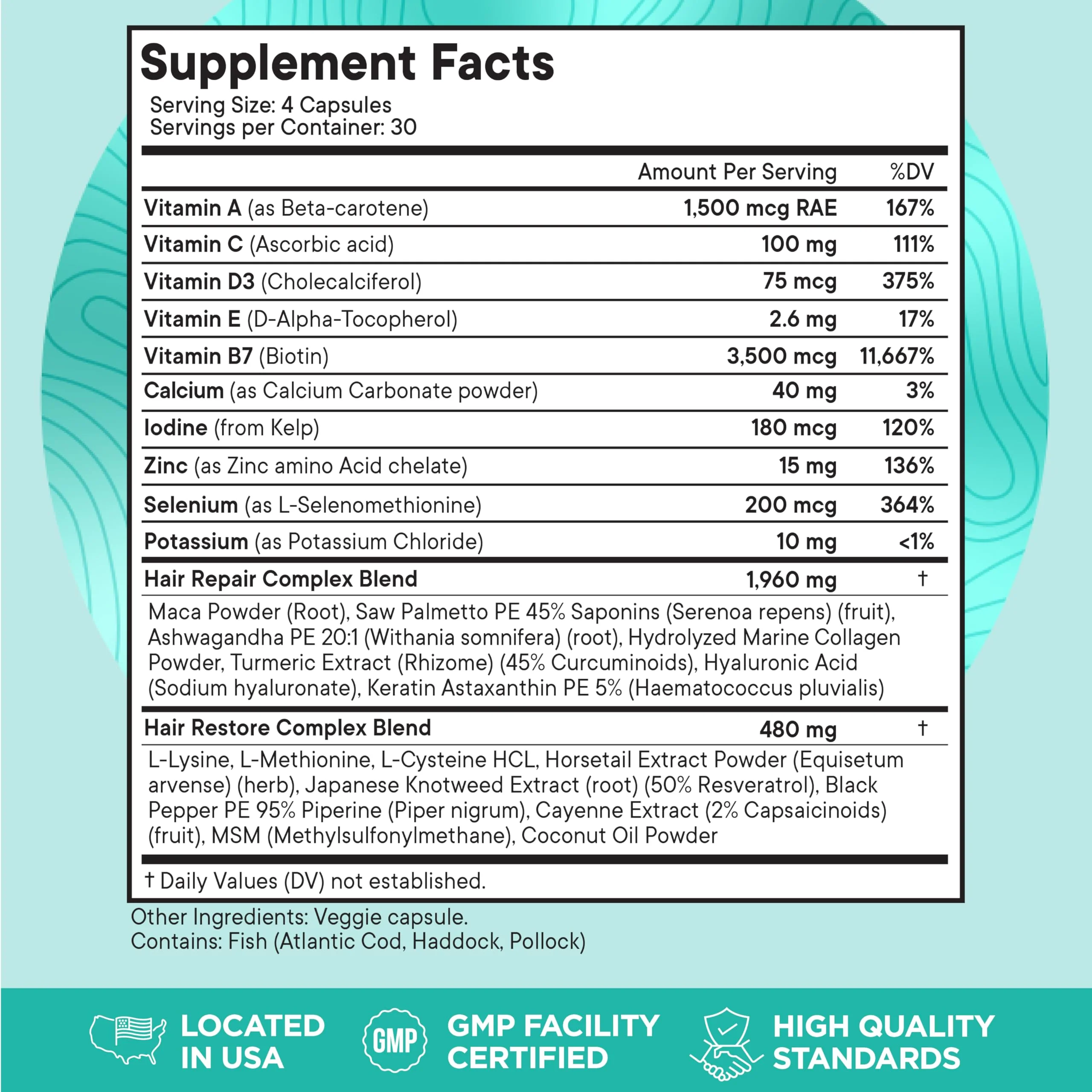 Women's Balance Hair Growth Supplements, Ages 45 and Up, Customer Proven for Visibly Thicker Hair and Scalp Coverage, Soy-Free, Made with 26 Ingredients including Beta Carotenes - 2 Month Supply - Image 5