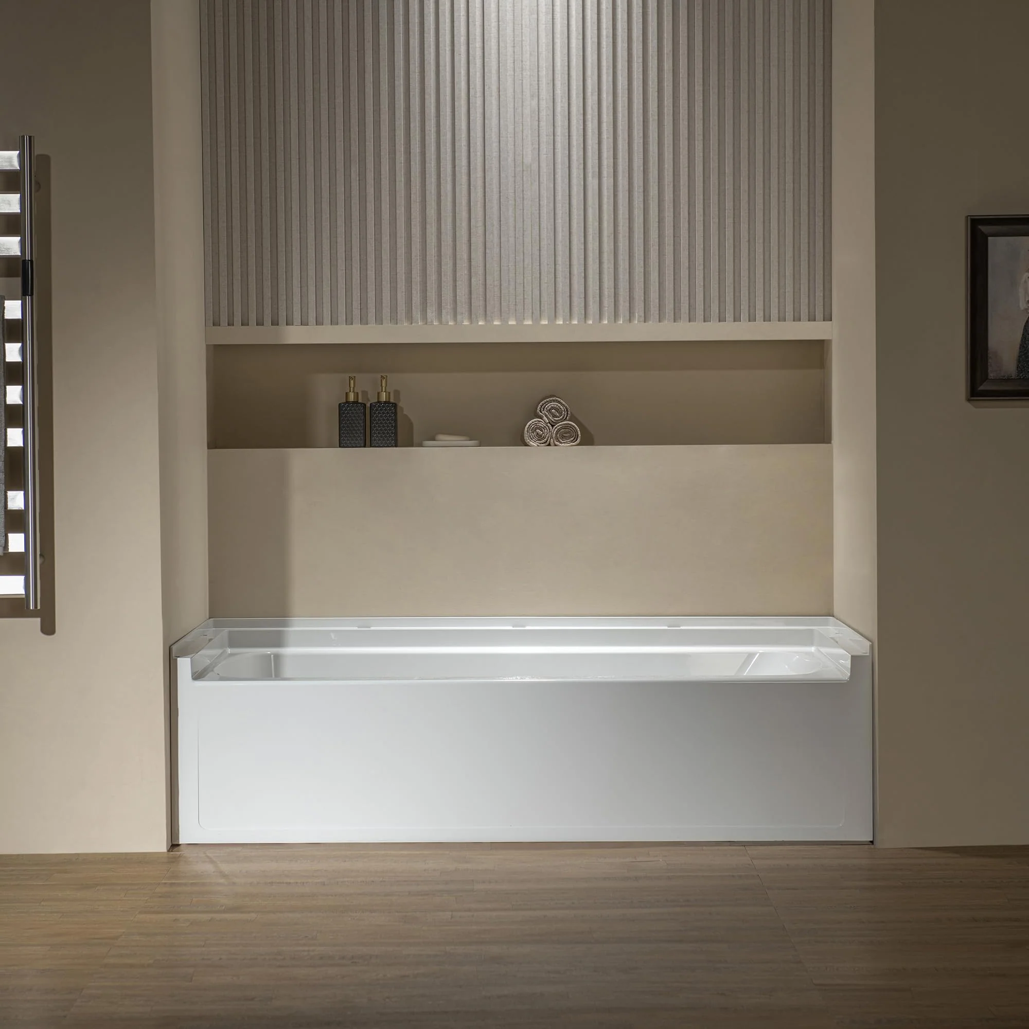 WOODBRIDGE 60” x 32” Alcove Soaking Bathtub in white with Left-Hand Drain Hole – Tub Only (No Wall Panels) - Image 2