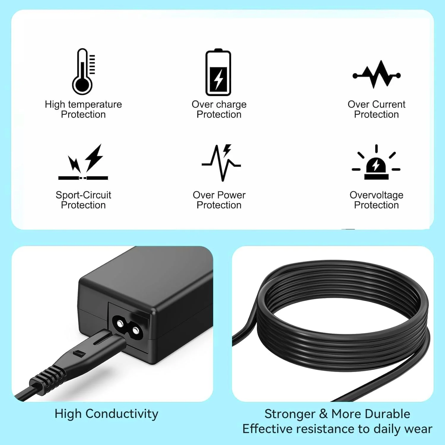 WSUOERZER 12V AC/DC Adapter Compatible with OPI GL903 V3 GL903V3 GL903-US 3.0 GL 903 Professional Star Light Gel LED Corded Lamp Nail Polish Dryer GL803 803 O.P.I OPl 12VDC 3A Charger - Image 3