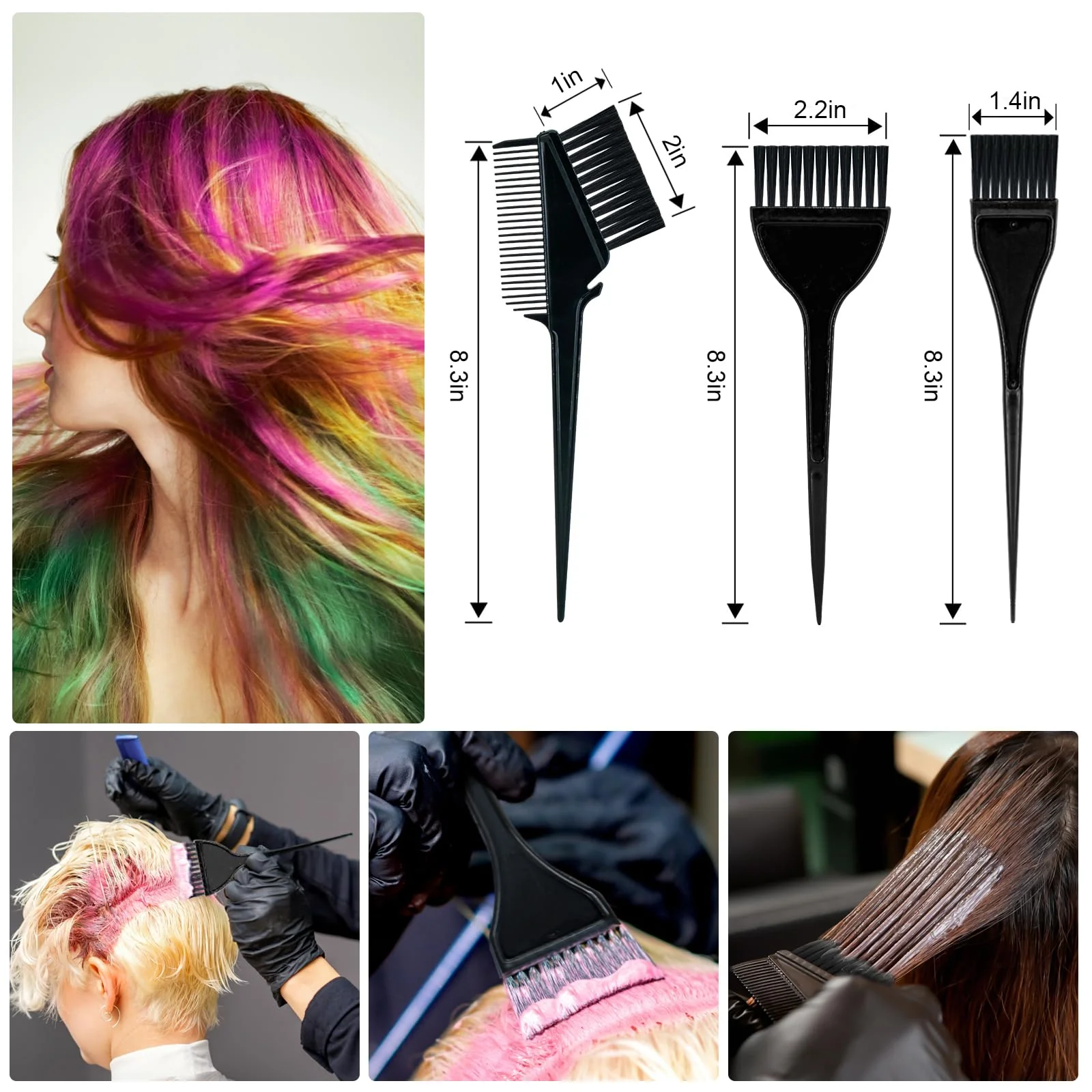 Xarchy 12 Pcs Hair Bleach Kit Professional Hair Coloring Products with Hair Dye Brush, Hair Color Bowl, Earmuffs, Hair Clips for Salon Hair Dye, Hair Color at Home, Hair Highlighting - Image 3
