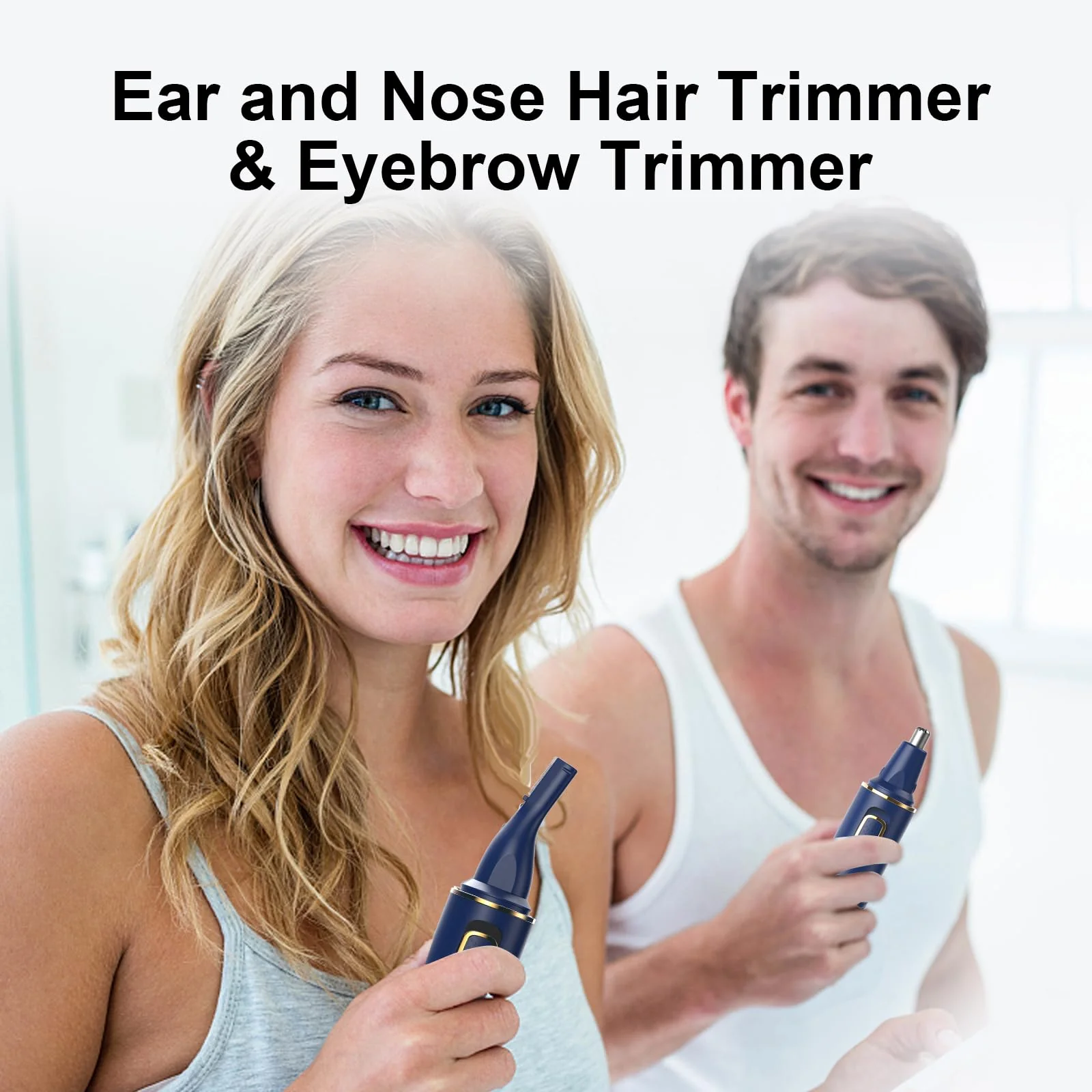 XOOMRSCP Nose Hair Trimmers for Men,Rechargeable Hair Trimmer 2 in 1 Painless Multifunctional Ear and Nose Hair Trimmer with IPX7 Waterproof Dual Edge Blades (Blue) - Image 7