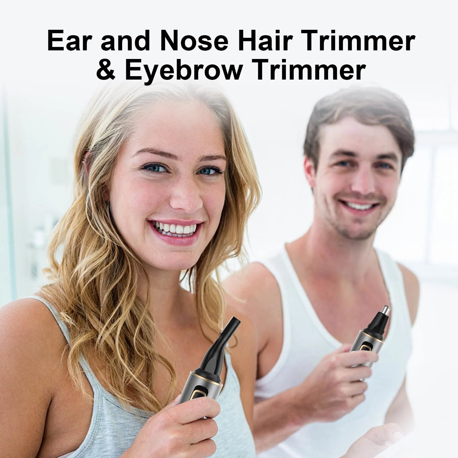 XOOMRSCP Nose Hair Trimmers for Men，Rechargeable Hair Trimmer 2 in 1 Painless Multifunctional Ear and Nose Hair Trimmer with IPX7 Waterproof Dual Edge Blades (Grey) - Image 7