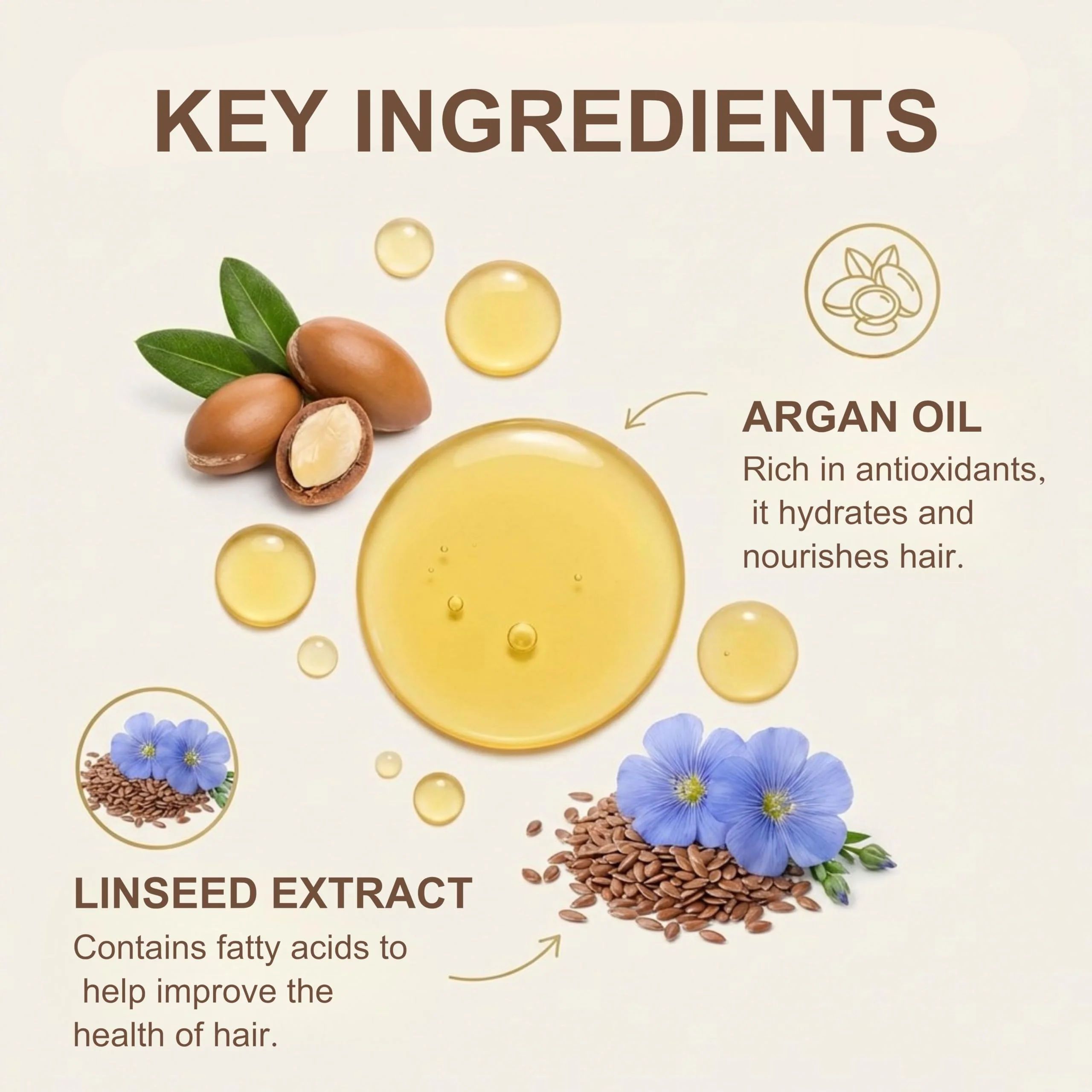 XORYTEN Moroccan Argan Oil – Nourishing & Smoothing Hair Oil for Frizzy, Curly, Long, Dry & Damaged Hair – Moroccan Hair Oil Treatment for Frizz Control & Heat Protection – 100ML/3.4 Fl Oz (Argan) - Image 6