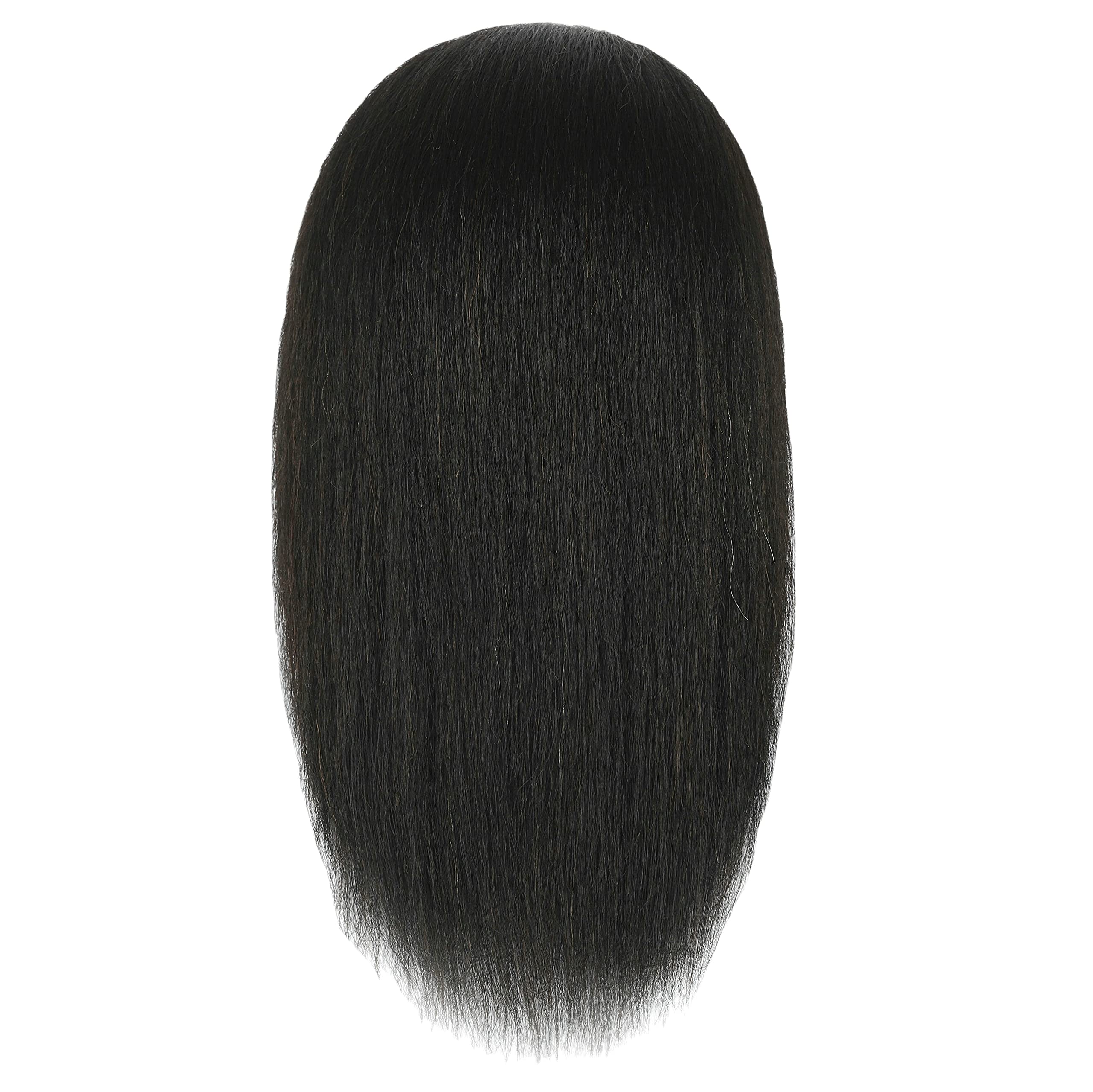 YANGANG Real 100% Human Hair Mannequin Head Hairdresser Practice Training Manikin Cosmetology Doll Head with Stand Clamp Holder - Image 3