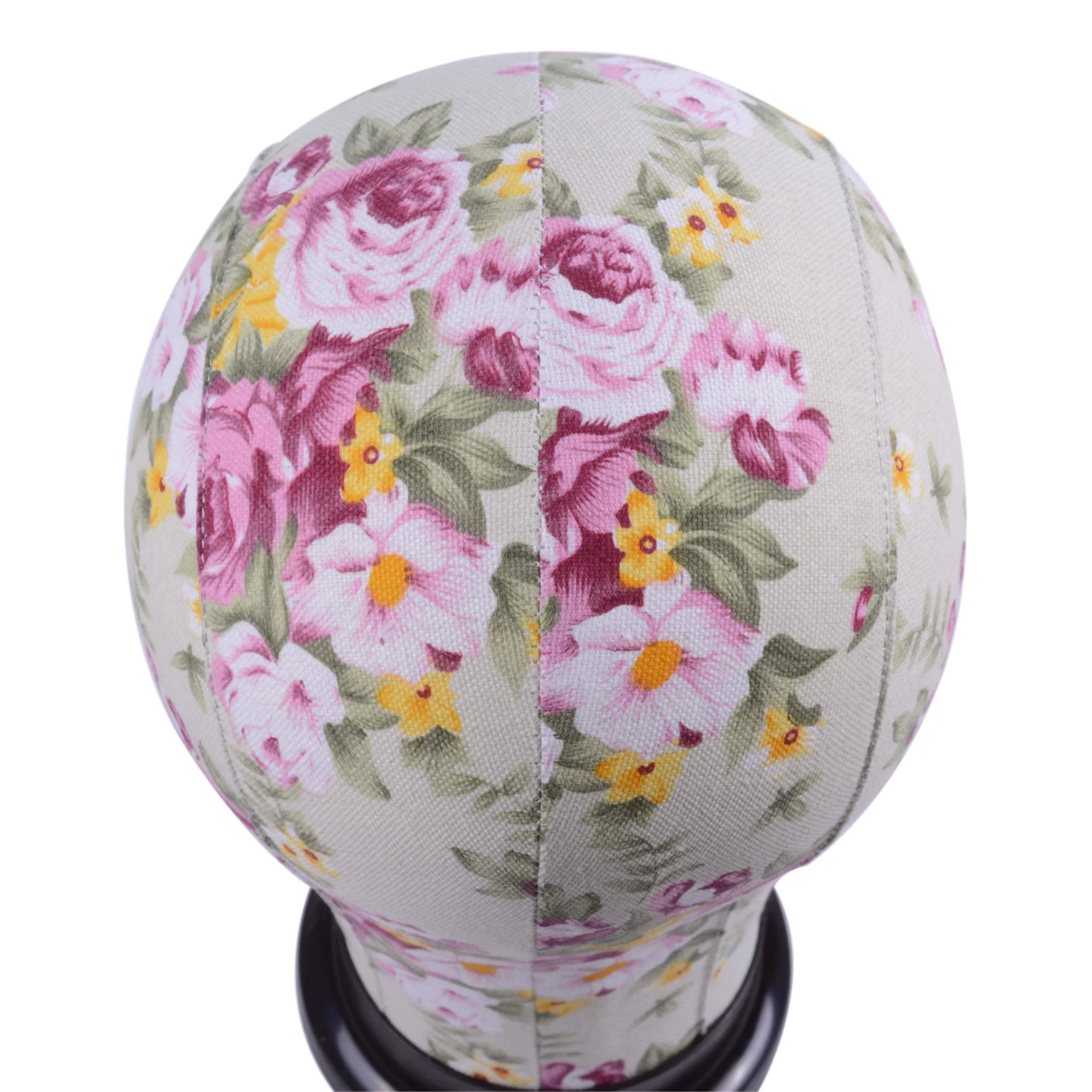 YANTAISIYU 1 Piece Canvas Block Head Mannequin Head for Hair Extension Lace Wigs Making and Display Styling (Pink 23") - Image 5