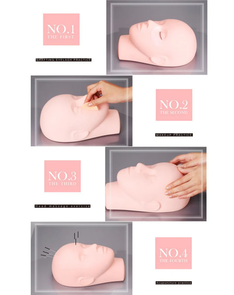 Yephets Pro Training Mannequin Flat Head Practice Make Up Eye Lashes Eyelash Extensions,Practice Training Head Manikin Cosmetology Mannequin Doll Face Head