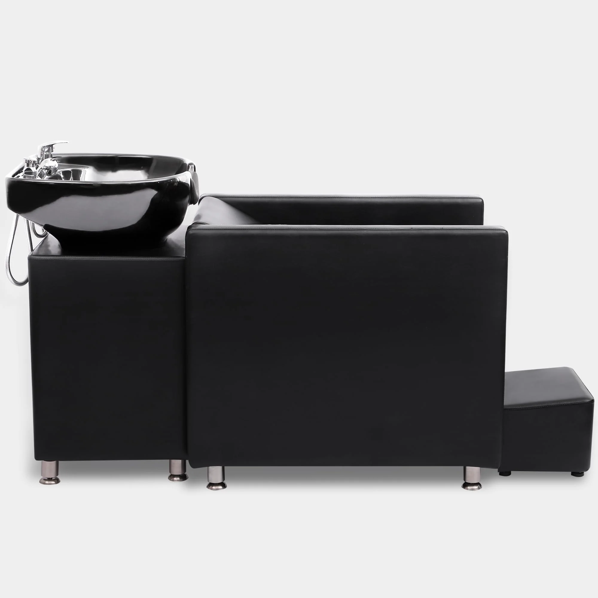 YOCONYO Backwash Shampoo Station Chair, Shampoo Bowl and Chair Set for Salon, Hair Washing Station for Hair Stylist, Backwash Chair with Ceramic Bowl, Sink Chair Station for Barbershop - Image 2